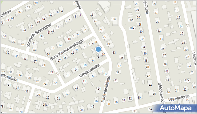 Tomaszów Lubelski, Wojtkowiaka Antoniego, 4, mapa Tomaszów Lubelski