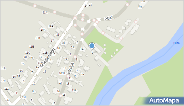 Tomaszów Mazowiecki, Wodna, 1, mapa Tomaszów Mazowiecki