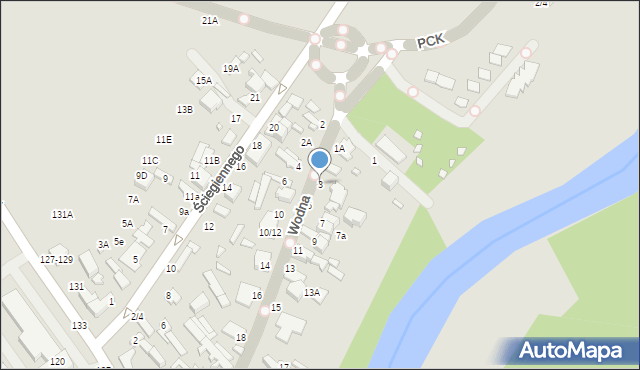 Tomaszów Mazowiecki, Wodna, 3, mapa Tomaszów Mazowiecki