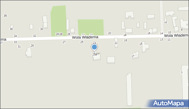 Tomaszów Mazowiecki, Wola Wiaderna, 23a, mapa Tomaszów Mazowiecki