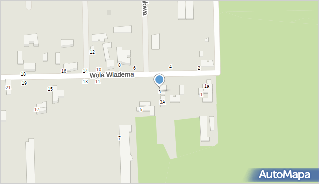 Tomaszów Mazowiecki, Wola Wiaderna, 3, mapa Tomaszów Mazowiecki