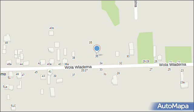 Tomaszów Mazowiecki, Wola Wiaderna, 36, mapa Tomaszów Mazowiecki