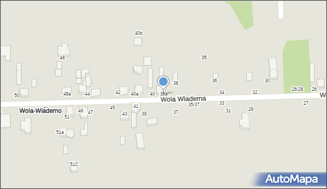 Tomaszów Mazowiecki, Wola Wiaderna, 38a, mapa Tomaszów Mazowiecki