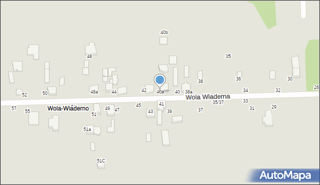 Tomaszów Mazowiecki, Wola Wiaderna, 40a, mapa Tomaszów Mazowiecki