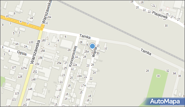 Tomaszów Mazowiecki, Wolna, 27, mapa Tomaszów Mazowiecki