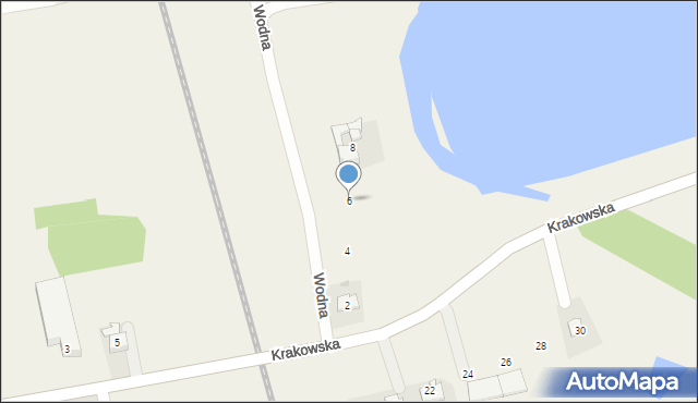 Tomice, Wodna, 6, mapa Tomice