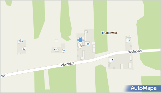 Truskawka, Wolności, 19, mapa Truskawka