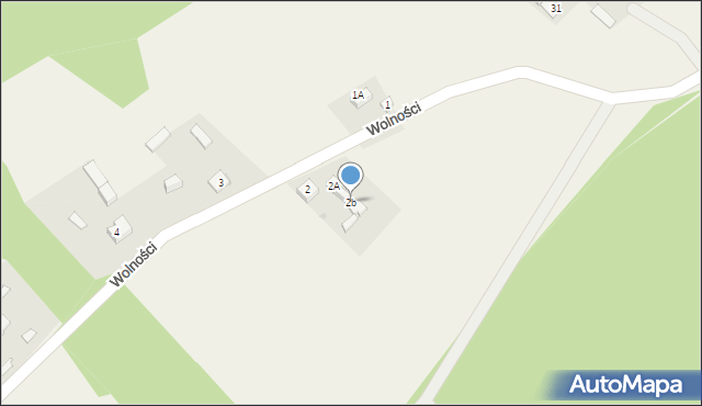 Truskawka, Wolności, 2b, mapa Truskawka