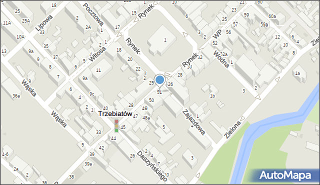Trzebiatów, Wojska Polskiego, 51, mapa Trzebiatów