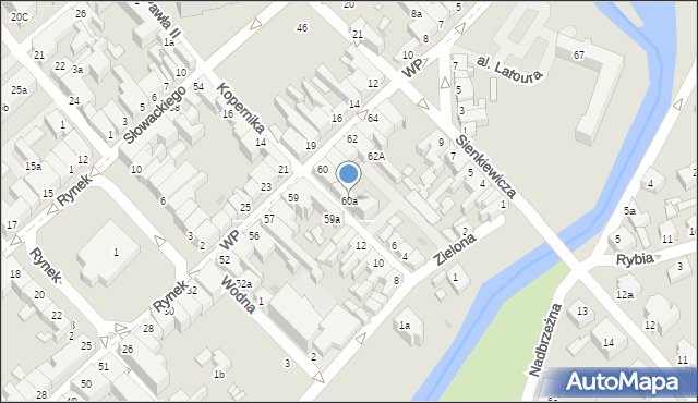 Trzebiatów, Wojska Polskiego, 60a, mapa Trzebiatów