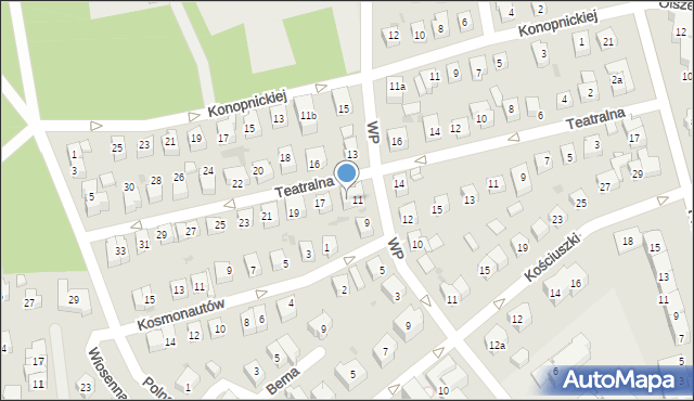 Trzebnica, Wojska Polskiego, 11a, mapa Trzebnica