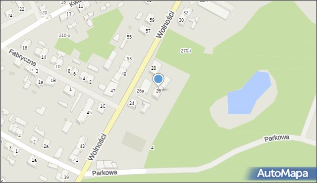Tuczno, Wolności, 26, mapa Tuczno