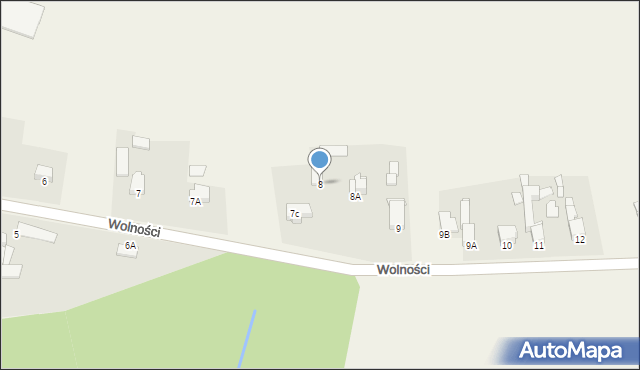 Twardowice, Wolności, 8, mapa Twardowice