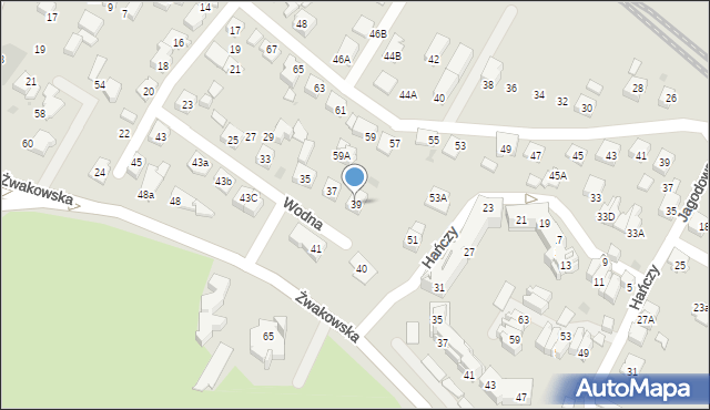 Tychy, Wodna, 39, mapa Tychów