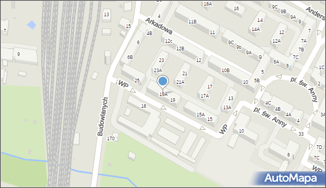 Tychy, Wojska Polskiego, 19A, mapa Tychów
