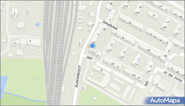 Tychy, Wojska Polskiego, 25A, mapa Tychów