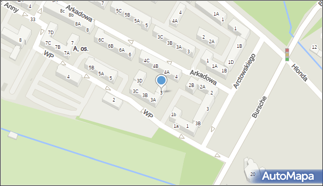 Tychy, Wojska Polskiego, 3, mapa Tychów