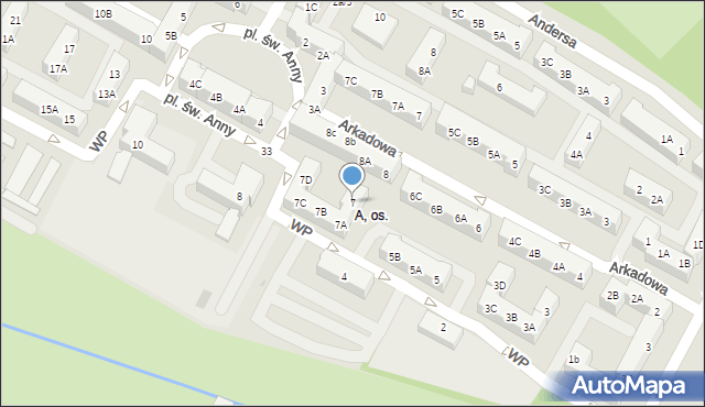 Tychy, Wojska Polskiego, 7, mapa Tychów