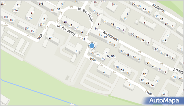 Tychy, Wojska Polskiego, 7C, mapa Tychów