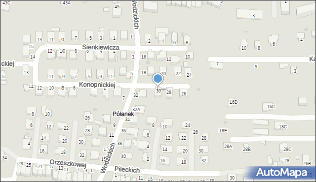 Tyczyn, Wodzickich, 30, mapa Tyczyn