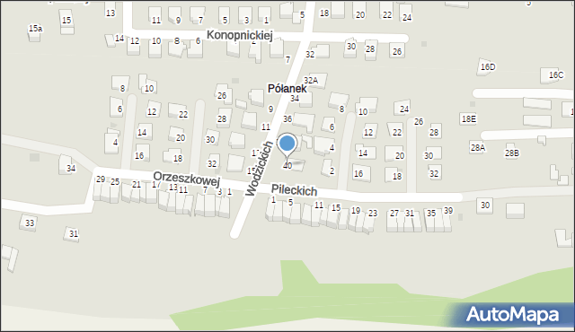 Tyczyn, Wodzickich, 40, mapa Tyczyn