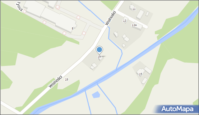 Tylicz, Wolności, 17A, mapa Tylicz