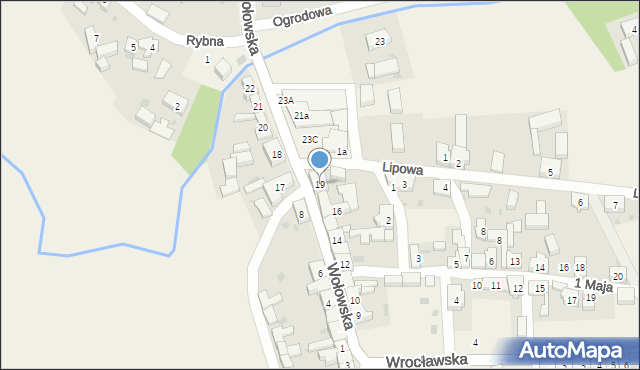 Uraz, Wołowska, 19, mapa Uraz