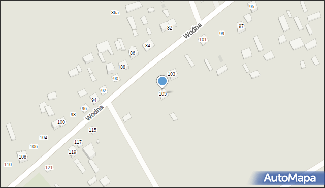 Urzędów, Wodna, 105, mapa Urzędów