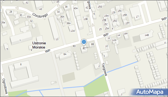 Ustronie Morskie, Wojska Polskiego, 8C, mapa Ustronie Morskie
