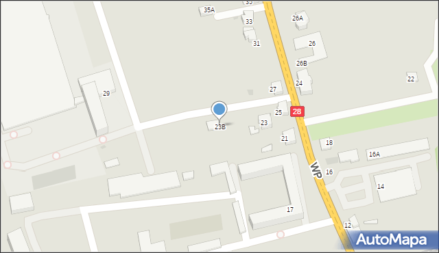 Wadowice, Wojska Polskiego, 23B, mapa Wadowice