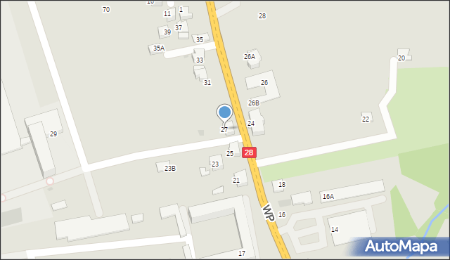 Wadowice, Wojska Polskiego, 27, mapa Wadowice