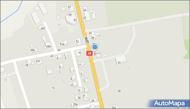 Wadowice, Wojska Polskiego, 32, mapa Wadowice