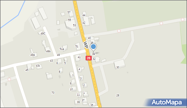 Wadowice, Wojska Polskiego, 34, mapa Wadowice