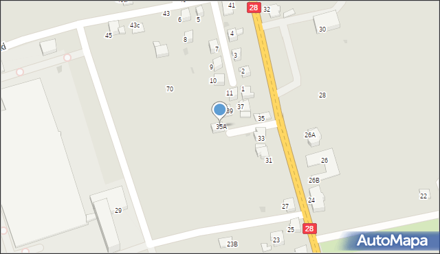 Wadowice, Wojska Polskiego, 35A, mapa Wadowice