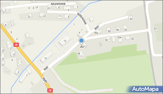 Wadowice, Wojska Polskiego, 48a, mapa Wadowice
