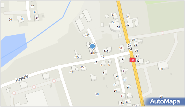 Wadowice, Wojska Polskiego, 49b, mapa Wadowice