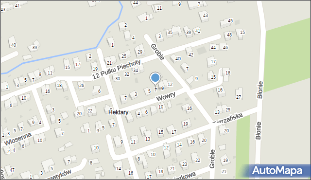 Wadowice, Wowry Jędrzeja, 7, mapa Wadowice