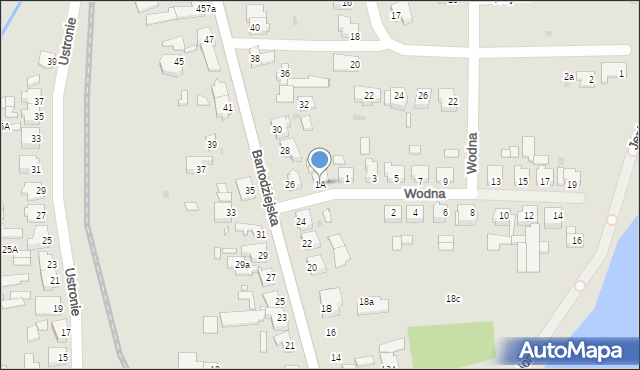Wągrowiec, Wodna, 1A, mapa Wągrowiec