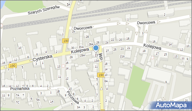 Wągrowiec, Wojska Polskiego, 13, mapa Wągrowiec