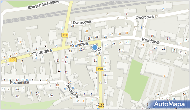 Wągrowiec, Wojska Polskiego, 13A, mapa Wągrowiec