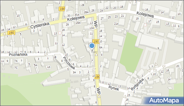 Wągrowiec, Wojska Polskiego, 3A, mapa Wągrowiec