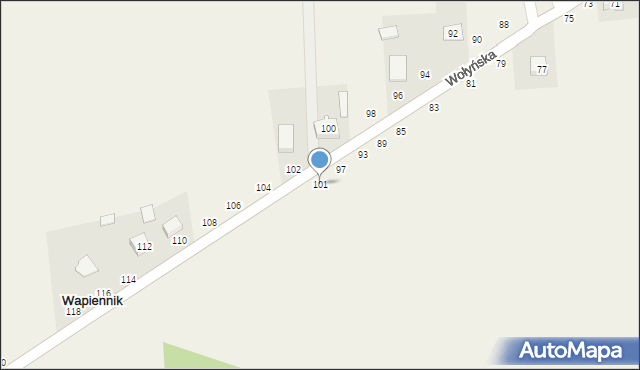 Wapiennik, Wołyńska, 101, mapa Wapiennik