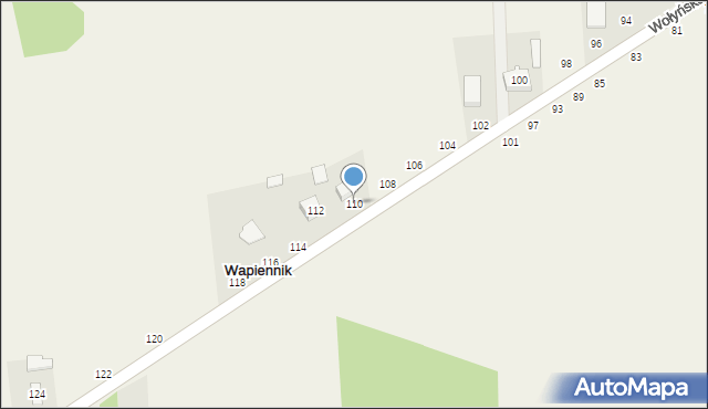 Wapiennik, Wołyńska, 110, mapa Wapiennik