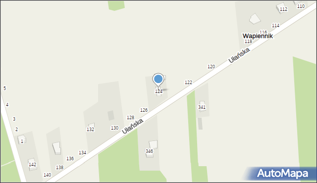 Wapiennik, Wołyńska, 124, mapa Wapiennik