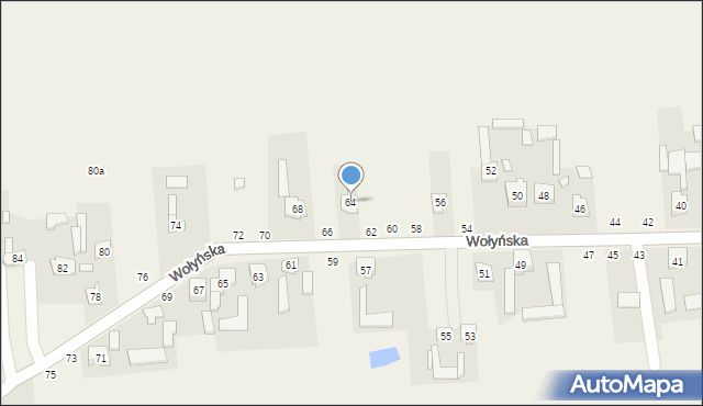 Wapiennik, Wołyńska, 64, mapa Wapiennik
