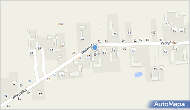 Wapiennik, Wołyńska, 65, mapa Wapiennik