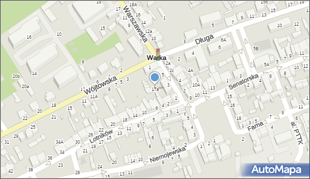 Warka, Wójtowska, 17a, mapa Warka