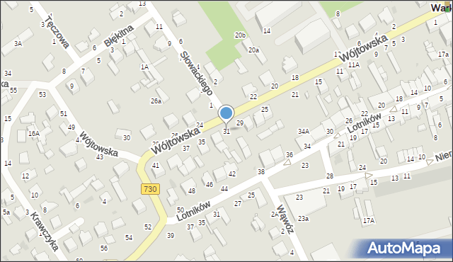 Warka, Wójtowska, 31, mapa Warka