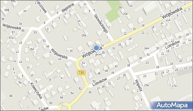 Warka, Wójtowska, 37, mapa Warka