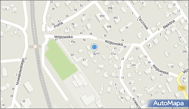 Warka, Wójtowska, 61, mapa Warka